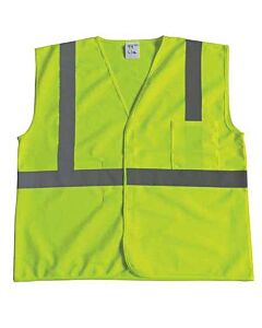 Condor 53YL19C Yellow Zipper Class 2 U-Block Safety Vest Size XL