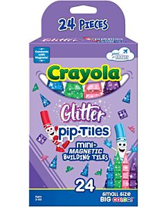 Crayola Mini Glitter PIP Magnetic Tiles 24pc Set
