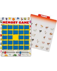 Melissa & Doug Flip to Win Travel Memory Game - Wooden Game Board, 7 Double-Sided Cards
