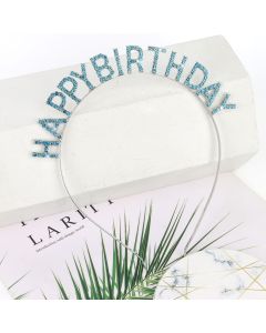 Blue Birthday Crown Birthday Headband, It's My Birthday Headband, Happy Birthday Headband for Women Girls, Birthday Tiara Happy Birthday Decorations
