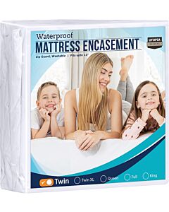 Utopia Bedding Zippered Mattress Encasement Twin, 100% Waterproof Bed Bug and Dust Mite Proof Mattress Protector