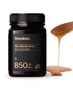Manukora Raw Manuka Honey, MGO 850+ from New Zealand, Non-GMO, Monofloral, Traceable from Hive to Hand, Daily Digestive & Immune Support – 500g (1.1 Lb)
